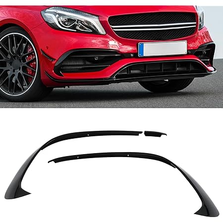 Auto Frontspoiler Mercedes C-Klasse W205 - 2-teilig Glänzend Schwarz