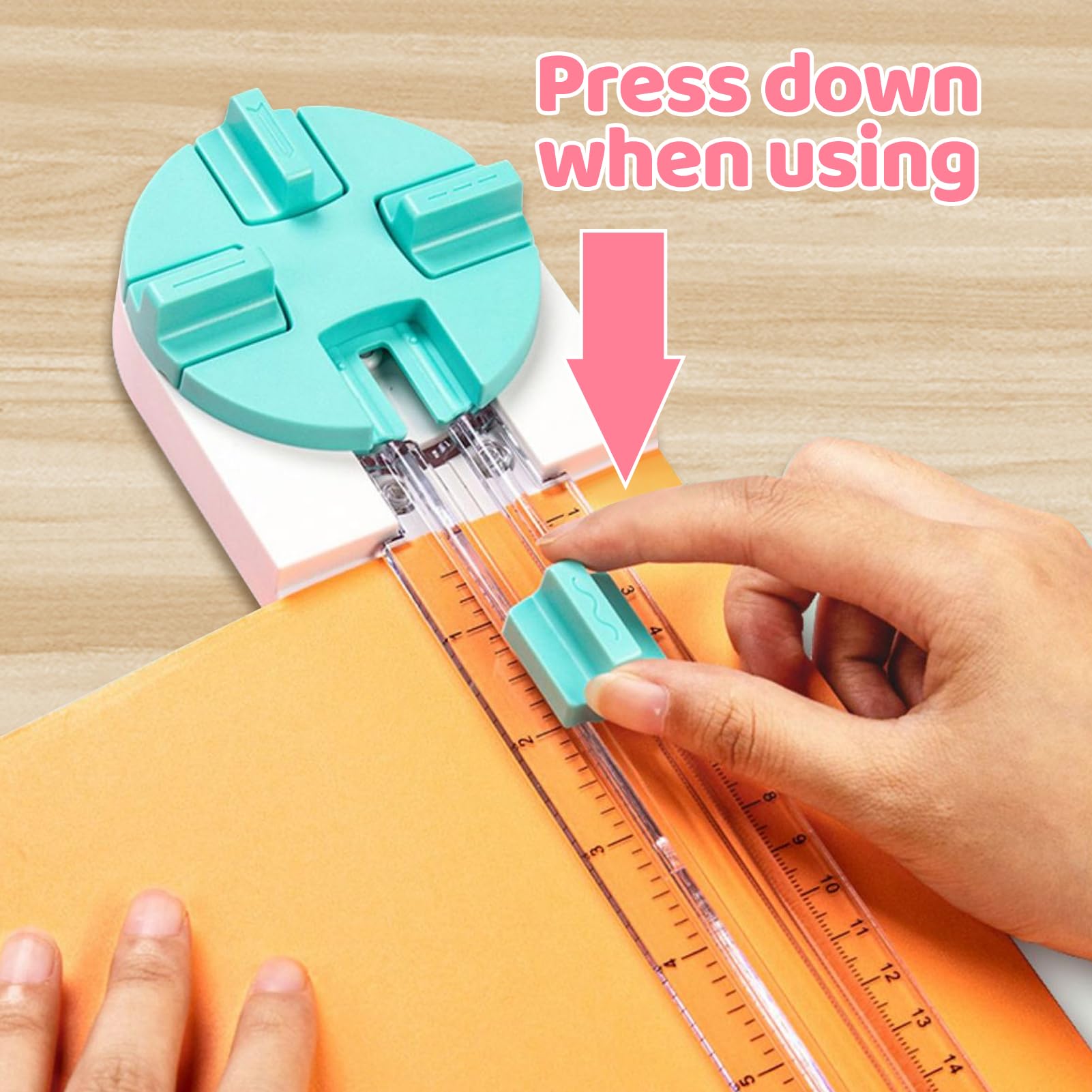 Coupe-papier, 4 En 1 Coupe-papier Portable Rotation à 360 Degrés Coupe-papier Réglable Machine De Découpe Multifonction Pour Papier Courbes En Pointillés (Bleu