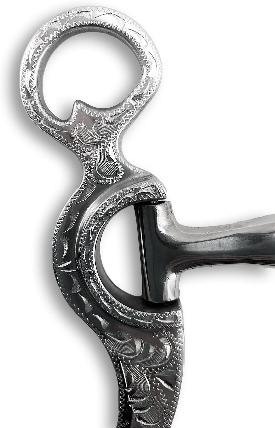 Southwestern Equine Featherlite Long Shank Engraved Bits (5" Mouth - 8-1/2" Cheeks)