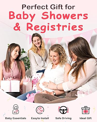 Miniatura 7 de Cámara dual para automóvil de bebé para 2 niños pantalla dividida HD de 6.9 pulgadas con brillo automático Cámara de asiento trasero de 1080P para