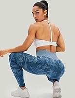 Vista 135 de HIGORUN - Leggings sin costuras para mujer, moldeadores, con diseño gráfico de sonrisas, de cintura alta, para el gimnasio, yoga o hacer ejercicio