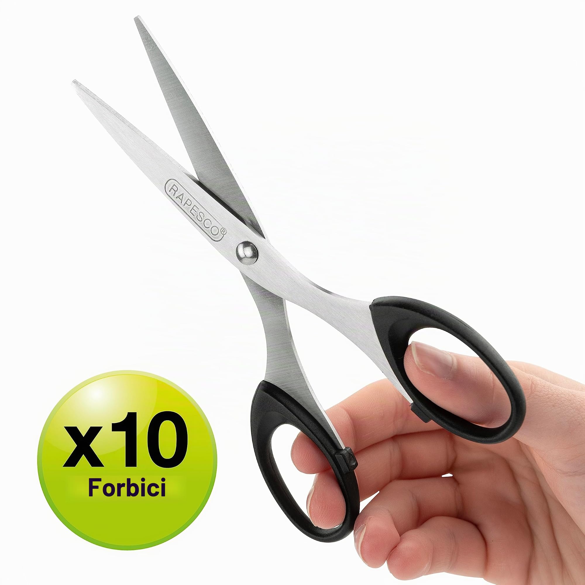 Rapesco 1579 Business Confezione Forbici Acciaio Inossidabile 16 cm Nero