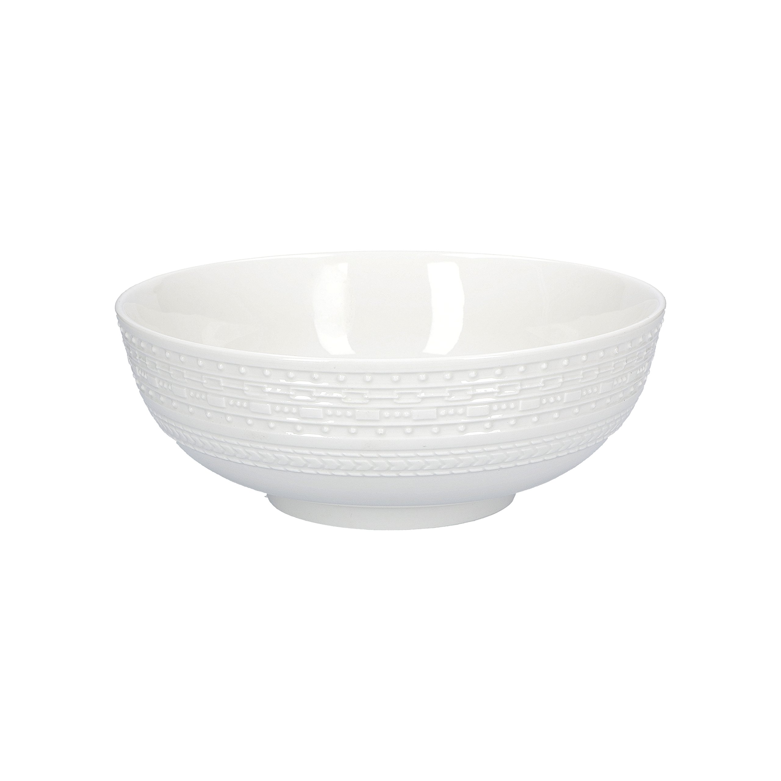 La Porcellana Bianca Multi-Colour Porcellana Casale Bowl W/Relief Cm. 22, Porcelain, 0.1 X 0.1 X 0.1 Cm