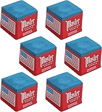 6 Pieces Billiard Chalk, Non-Slip Billiard Stick Chalk, Professional Pool Cue Chalks, Improving Precision and Durability, for Home and Competitive Players, Blue