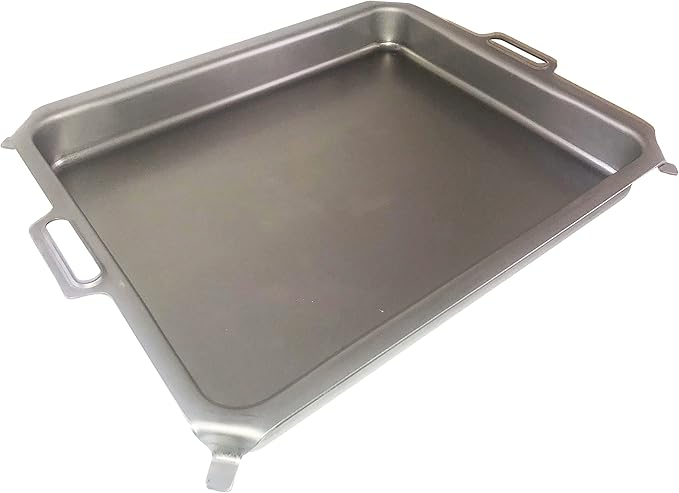 Spares2go Große Glasemaille-Grillpfanne – Universal Für Backofen Und Herd, 420x300 Mm Mit Doppelgriff