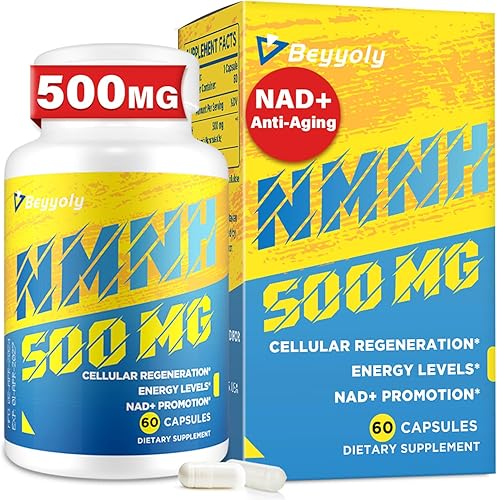 NMNH (NMN Suplemento Alternativa) Suplementos NAD para antienvejecimiento, energía, inmune, enfoque (mononucleótido de dihidronicinamida) 500 mg,