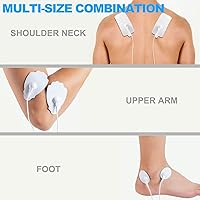 Vista 4 de MegaWise 14 PCS EMS/Tens Unit Pads Reusable Electrodes Replacement Massage Pads-snap on 3.5mm