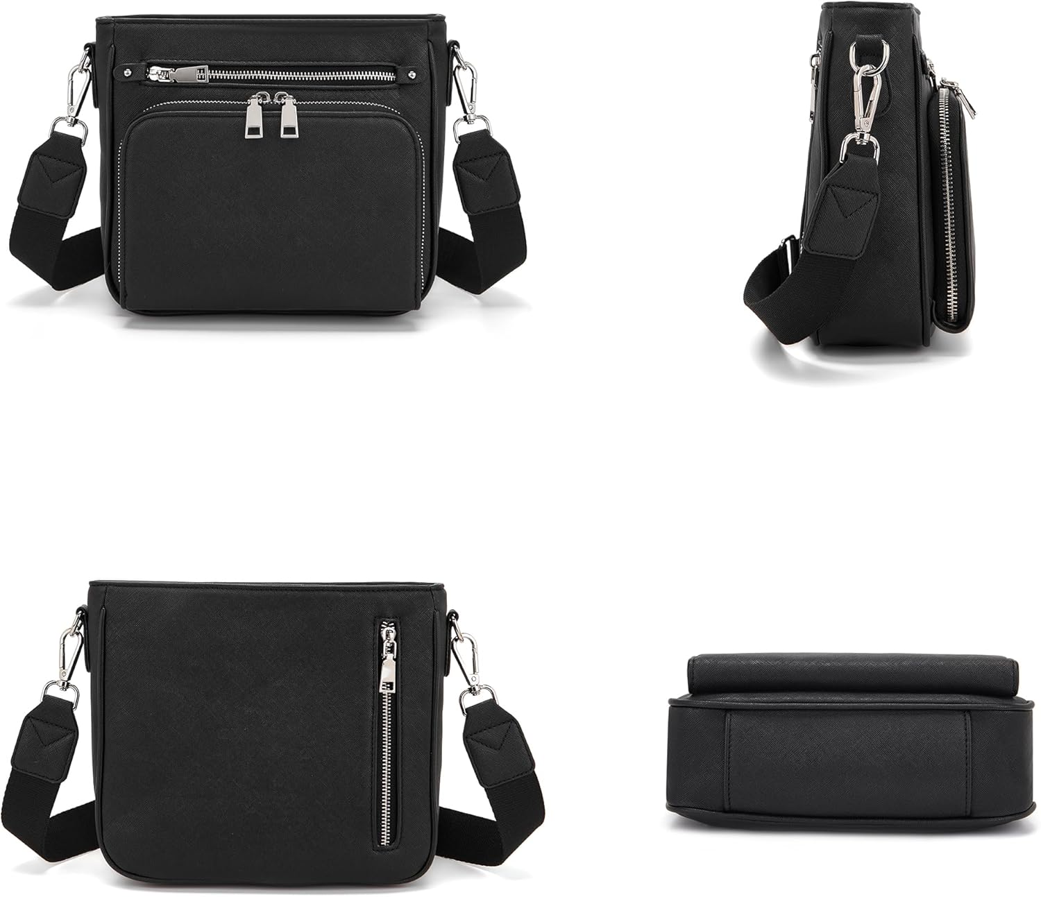 Idesort Soft Crossbody Bags for Women Vegan Leather Shoulder Purses Handbags with Organizer Insert Medium Wallet Bag - Image 3