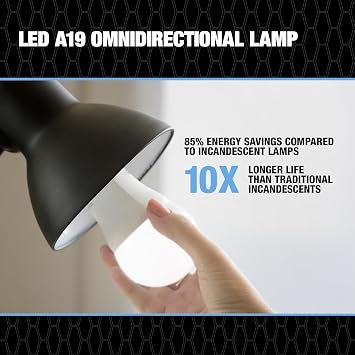 Topaz LED Light Bulb, A19, Omnidirectional, 15W, 3000K Dimmable