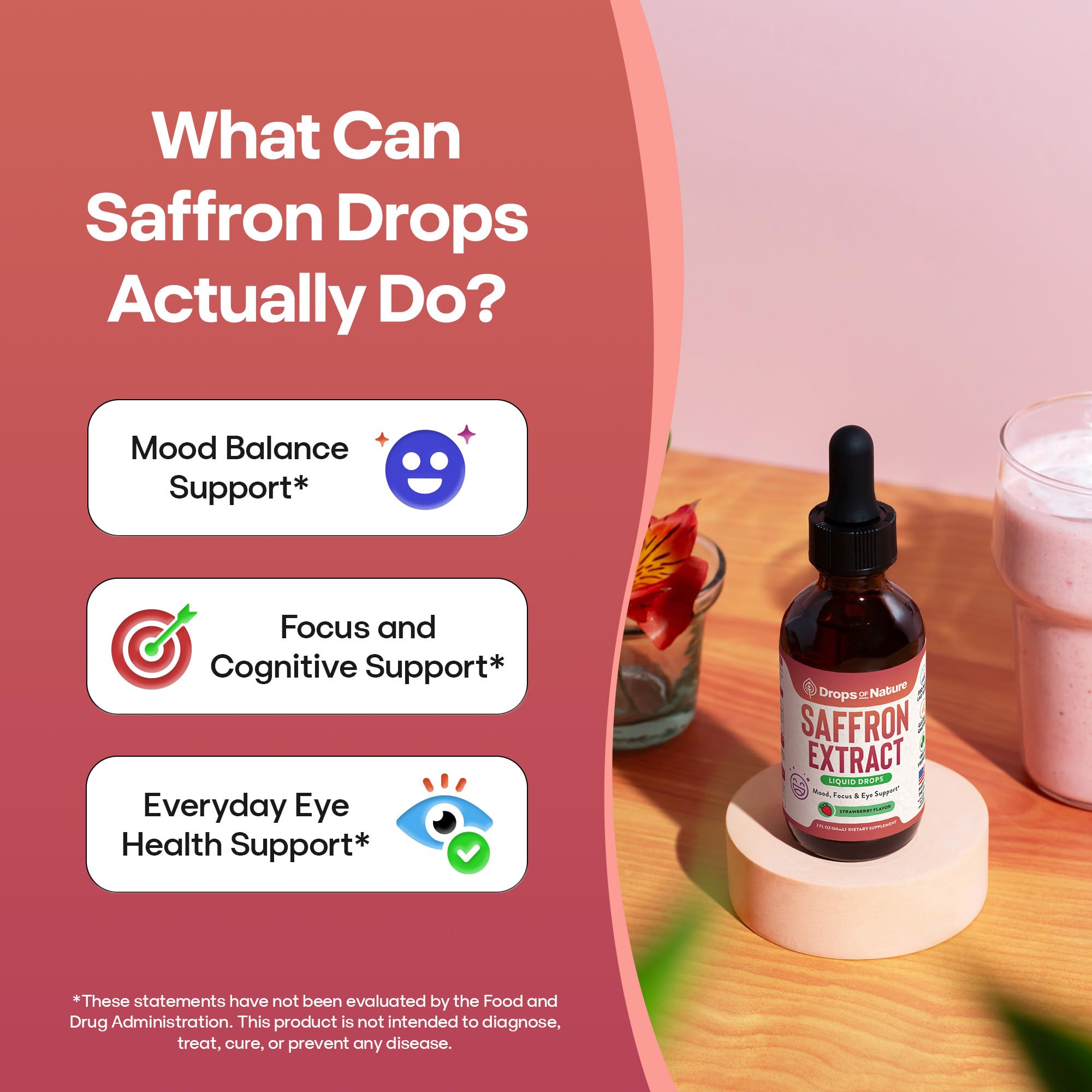 Drops Of Nature Saffron Supplements for Kids & Adults - Strawberry, 60 mL — Amazon image 6