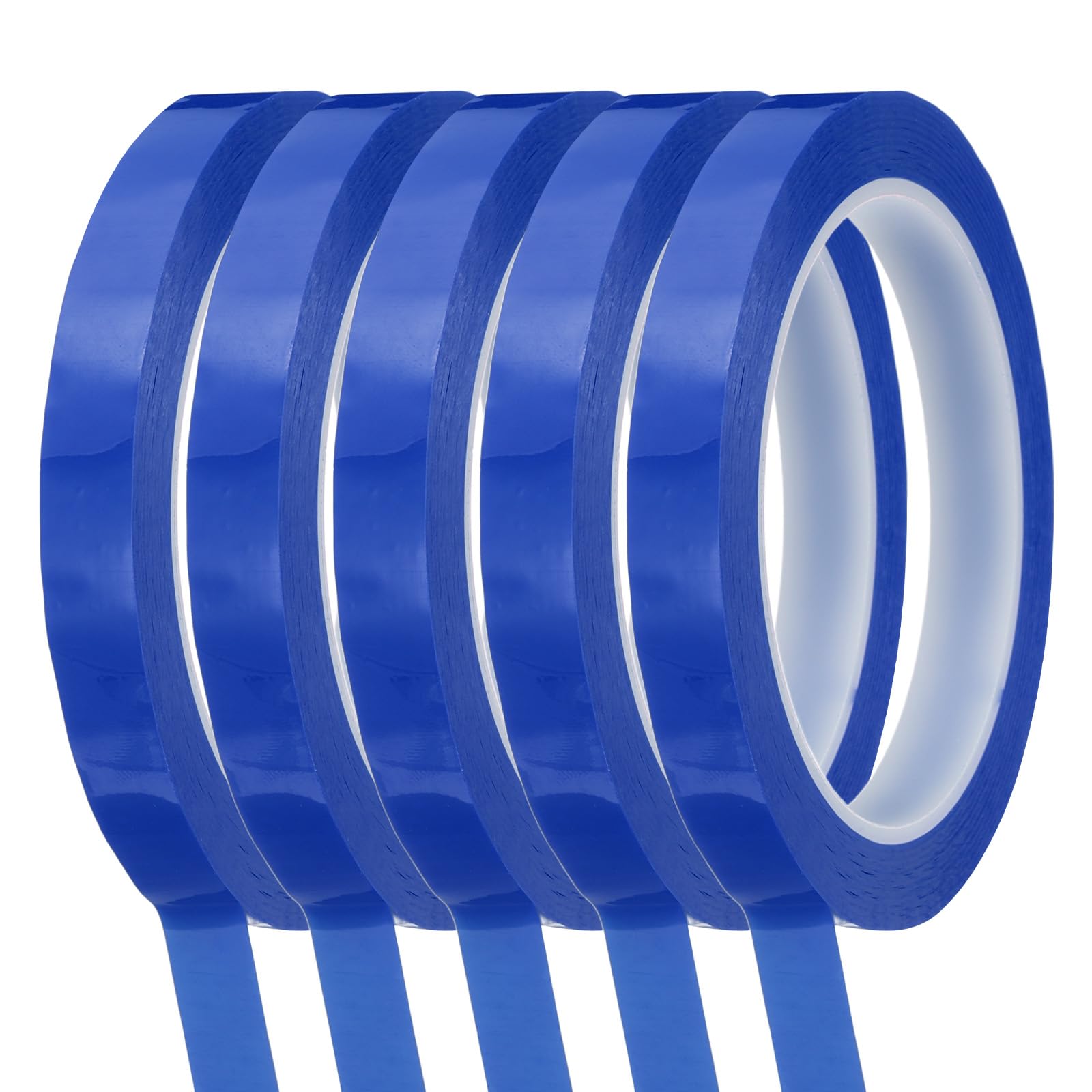 sourcing map Whiteboard Tape 12mm Self Adhesive Graphic Chart Line Tape 66 Meters Grid Marking Stickers for Pinstripe Dry Erase Board Scrapbooking DIY Art Crafts, Blue, Pack of 5