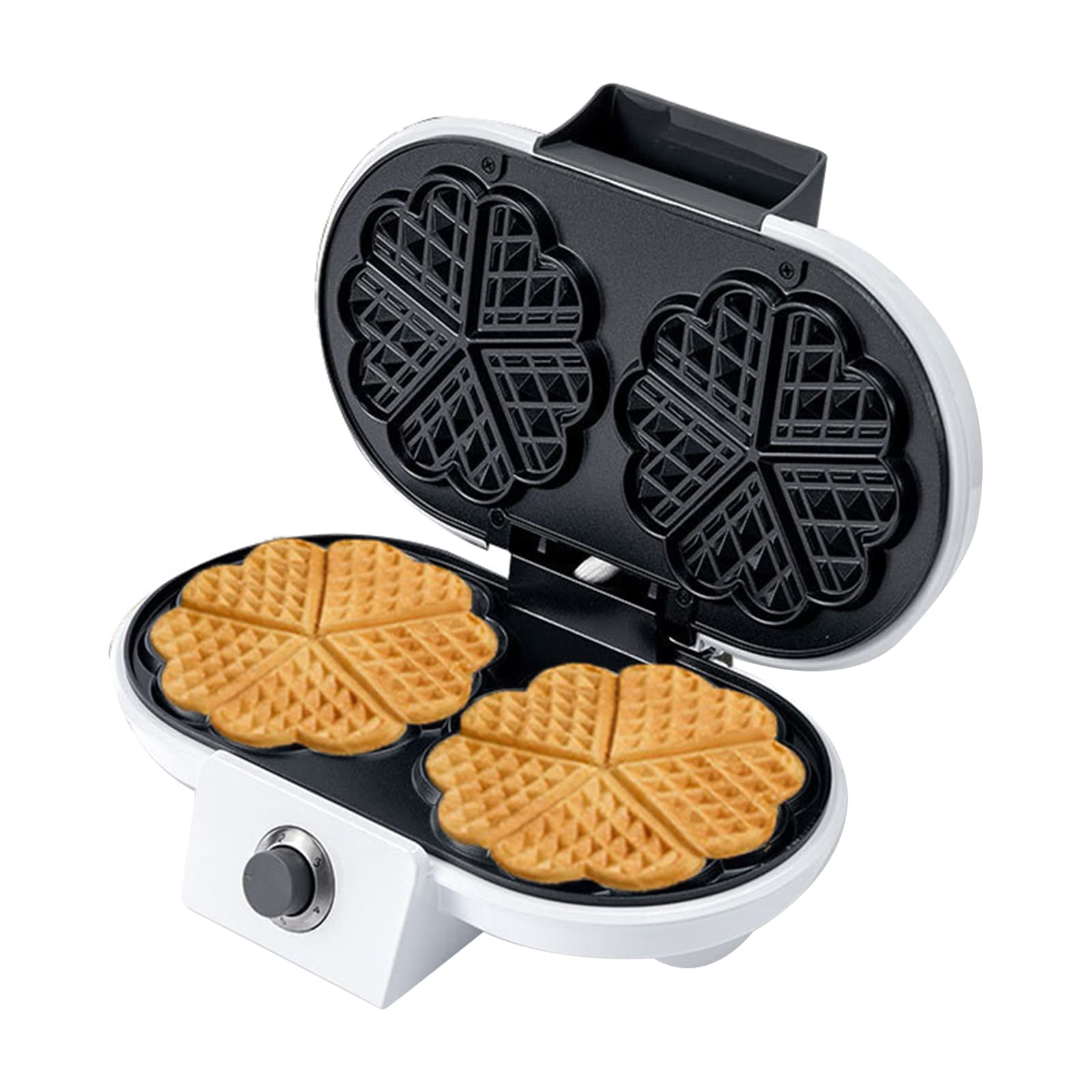 1000W Waffle Maker with Non-Stick Plate Double Heart Waffle Iron Stainless Steel Housing Waffle Iron Machine for Home Breakfast-image-17