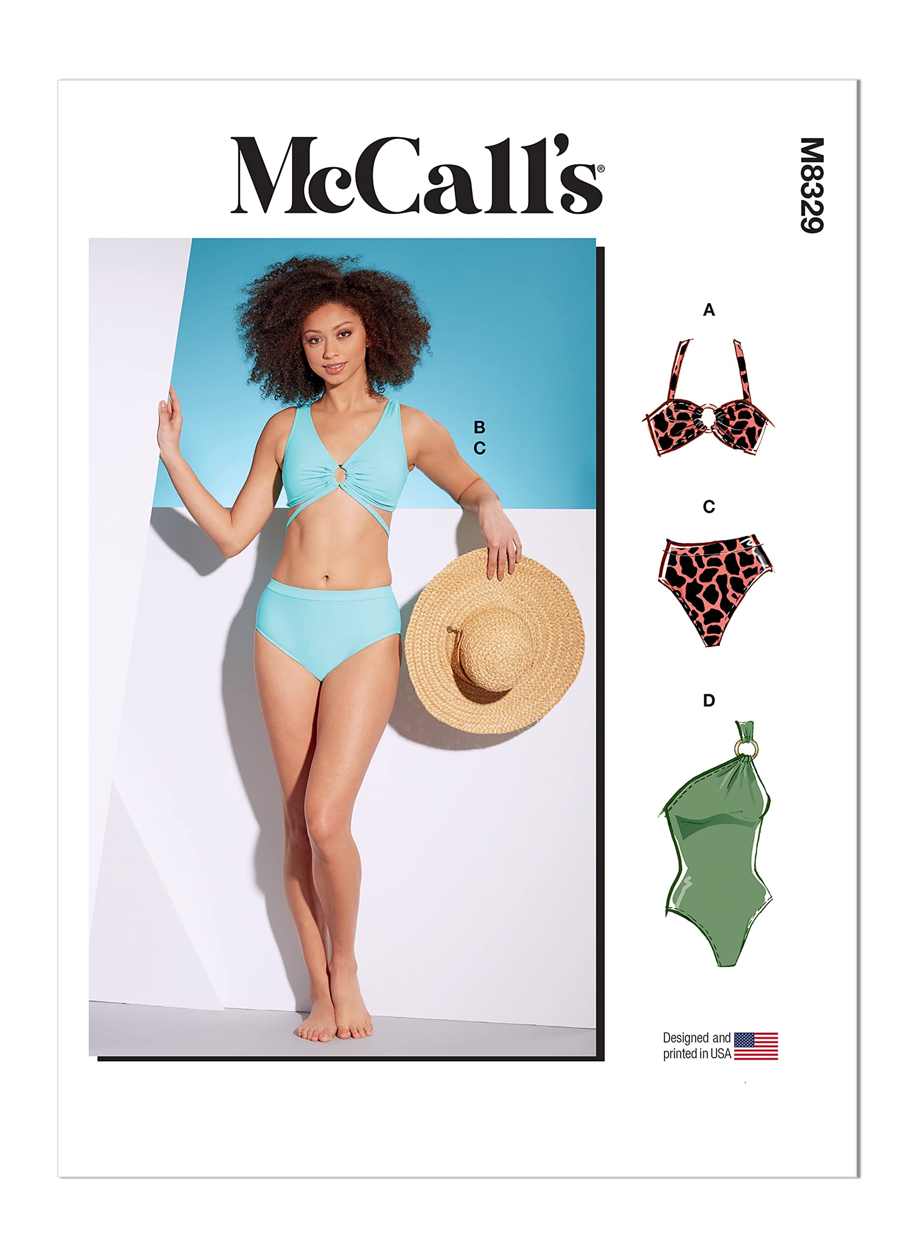 Maillot de bain pour femme D5 un modèle élégant signé McCall's M8329D5