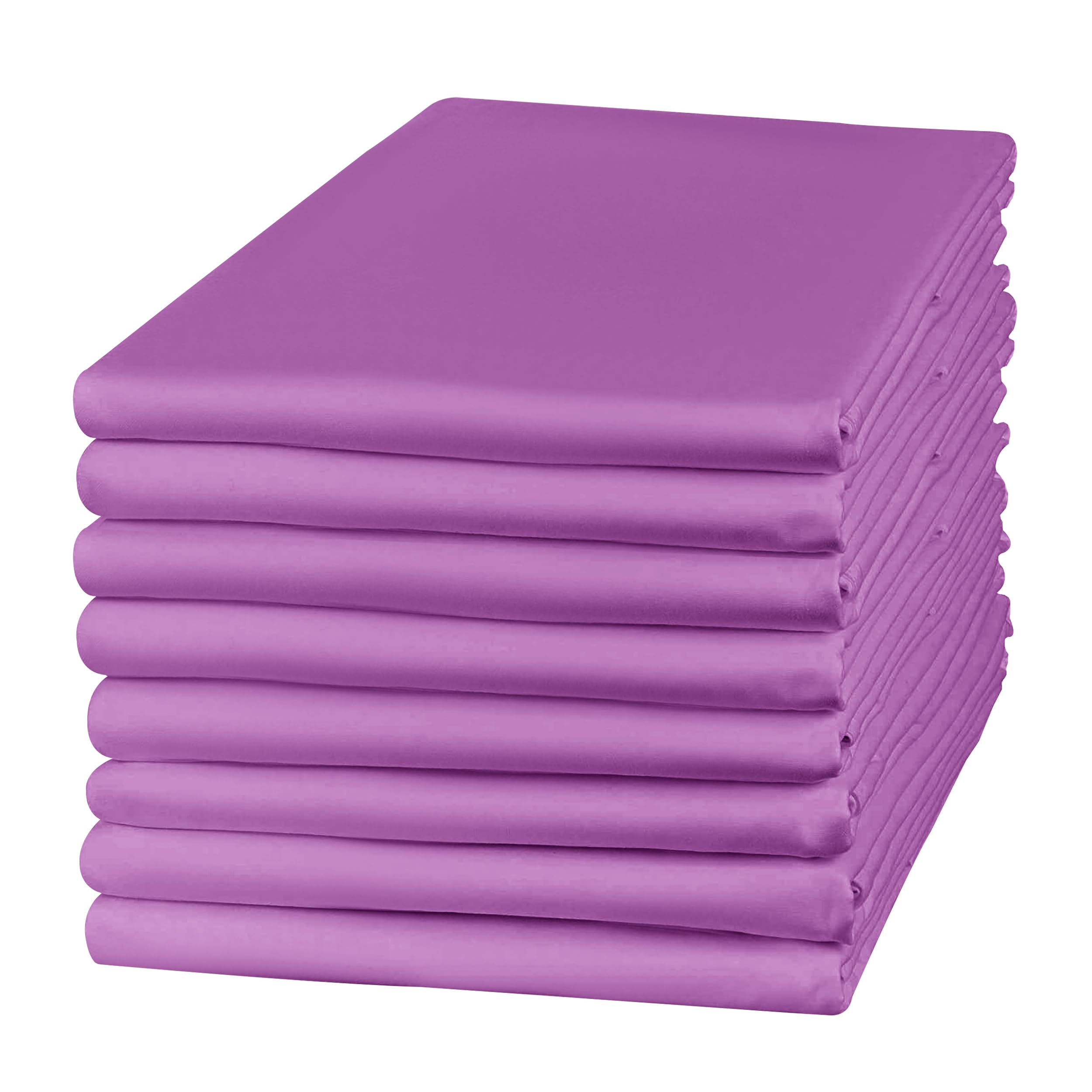 Hafaa 8 Pack 100% Brushed Microfiber Plain Pillowcases, Super Soft and Cozy, Wrinkle, Fade, Stain Resistant with Envelope Closure Bed Pillow Cases, 50x75 cm,