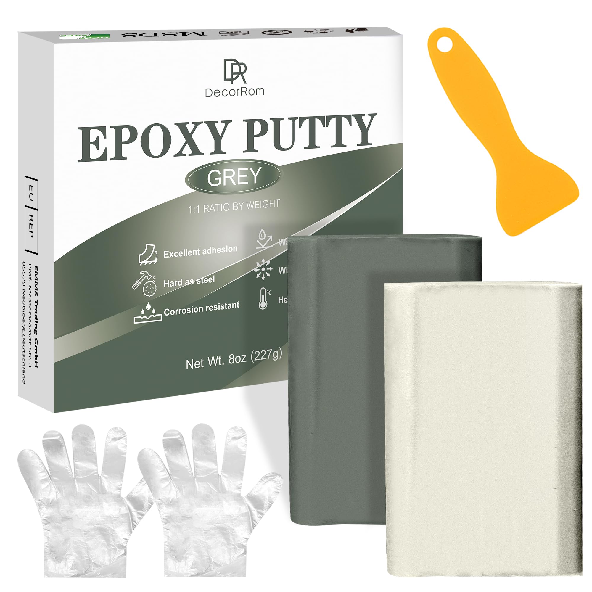 Epoxy Putty - 8oz / 227g Pool Putty, 2 in 1 Underwater or Above Fast Repair, Fix Leaks, Cracks, Filling, Sculpting - 2 Part Epoxy Sculpt Clay for