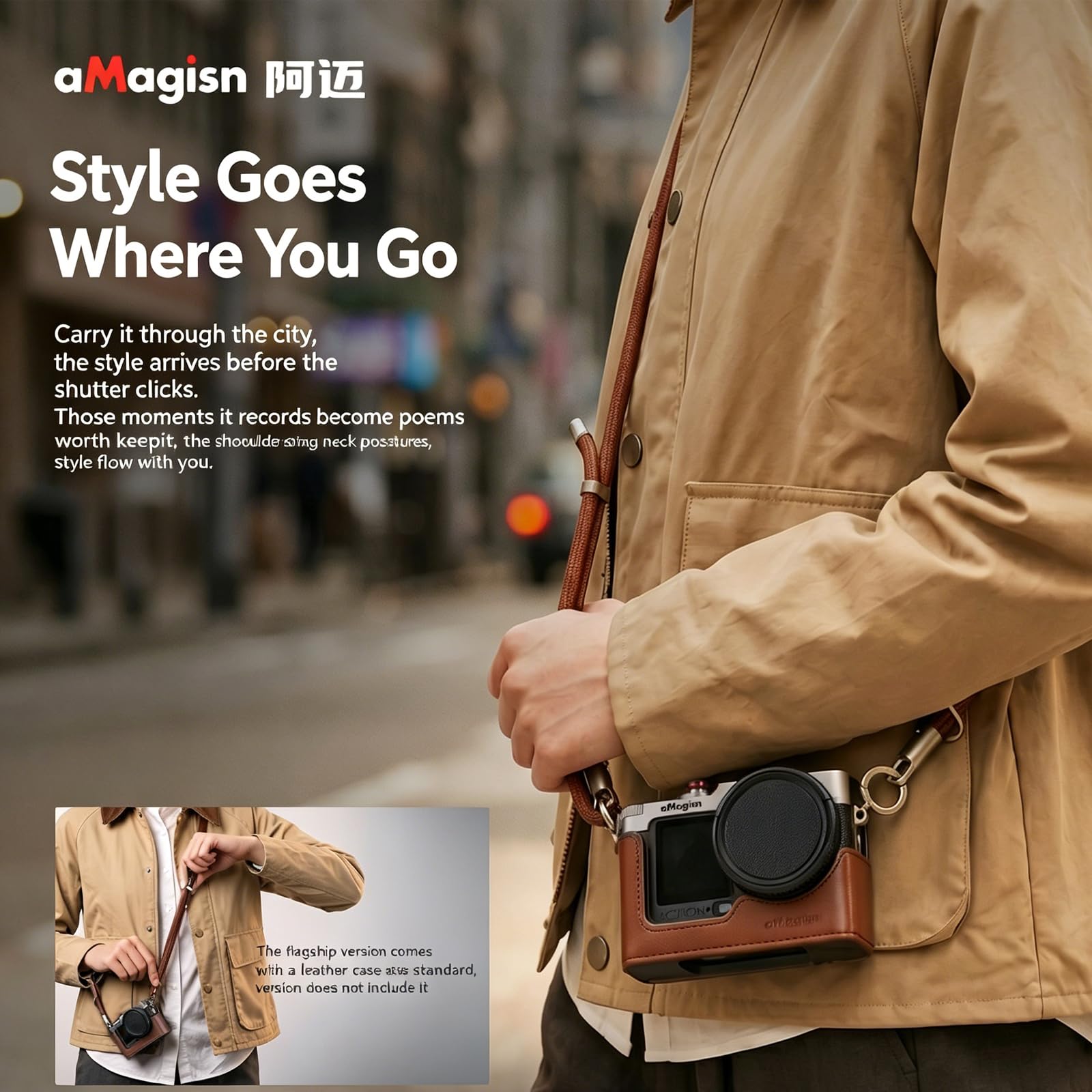 Jaula Estructura para dji Osmo Action 6, Kit de empuñadura Vintage fotografía Urbana Empuñadura cámara Accesorios de protección para dji Osmo Action 6