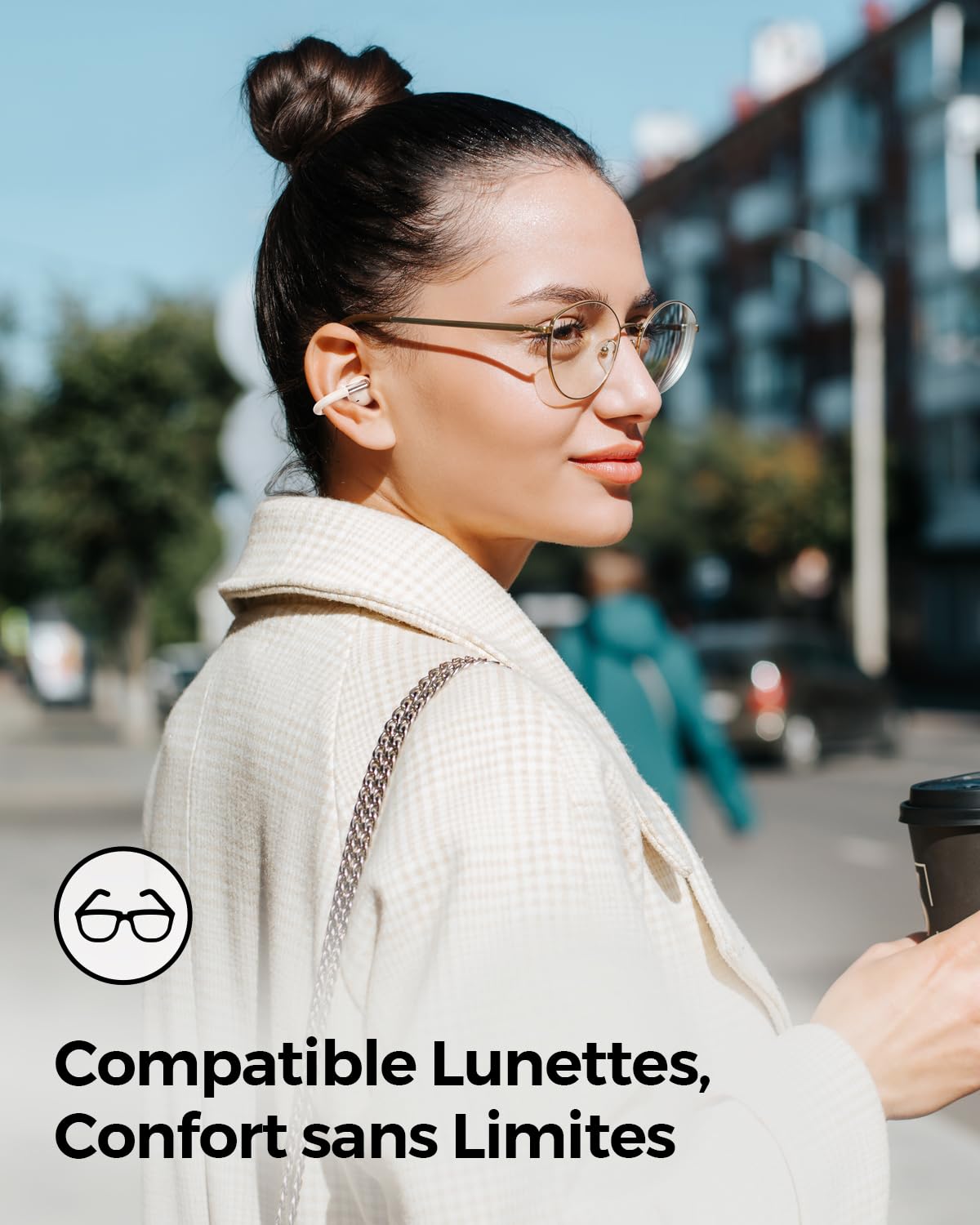 SoundPEATS Clip1 Écouteurs Ouverts à Clipser avec Audio Dolby de qualité supérieure, Pilotes de 12 mm, sécurisés, légers, étanches IPX5, Charge Rapide, jusqu'à 40 Heures de Lecture, Bluetooth 5.4