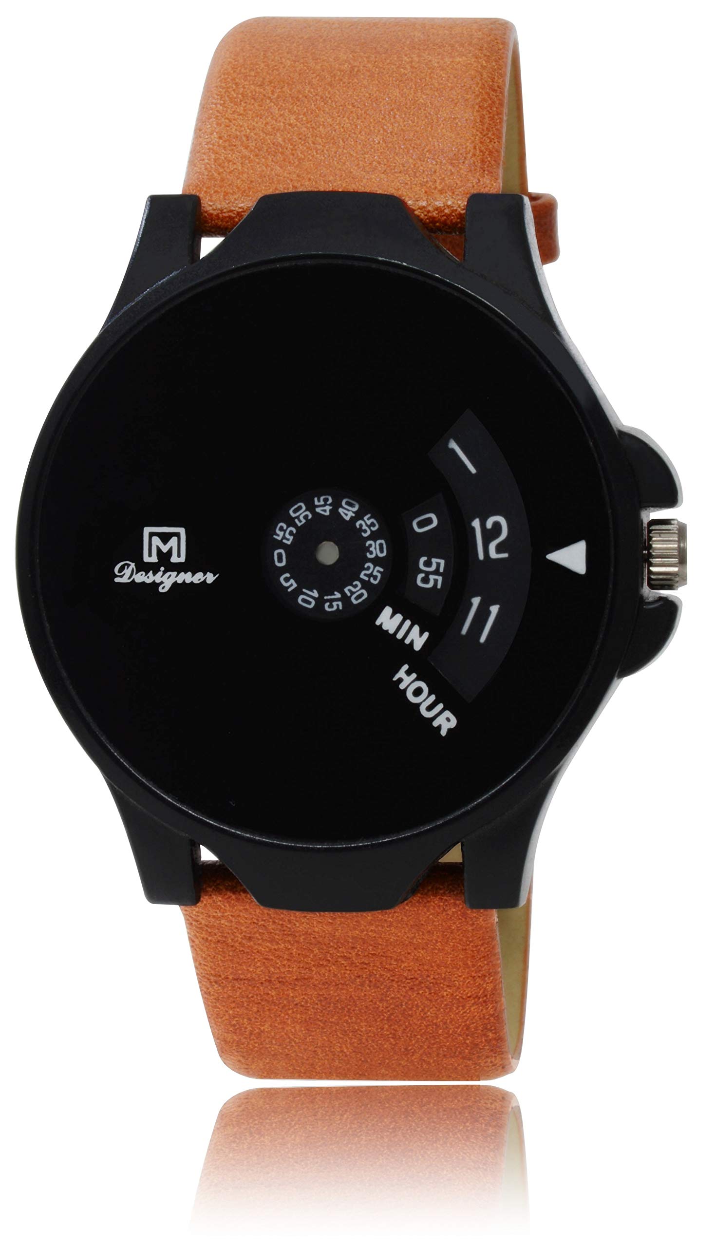 Om Designer Analogue Tan Color Belt & Black dial Watch for Mens & Boys BB-252 (B0844XN94N) Amazon Price History, Amazon Price Tracker
