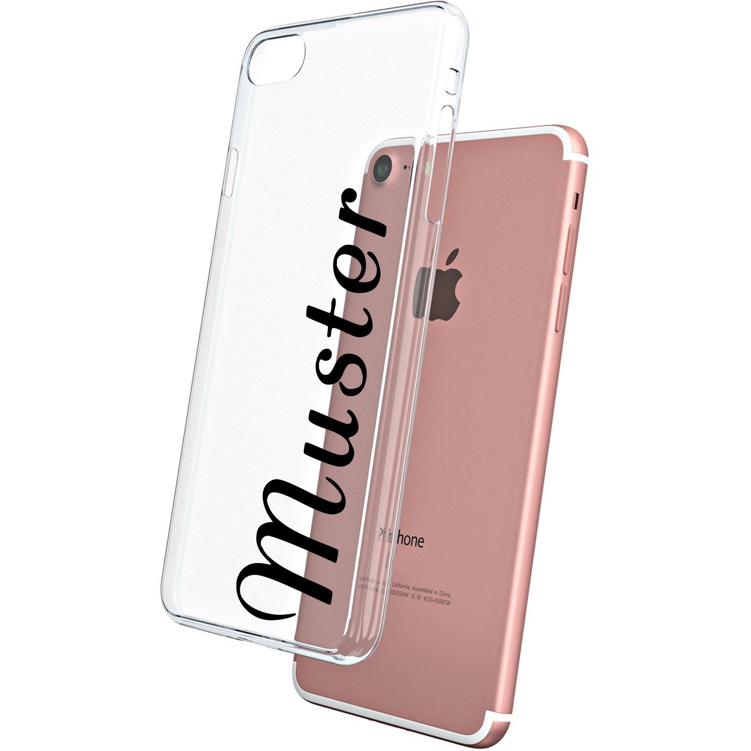 Custodia Per IPhone 7 E IPhone 8 - Cover In Gel TPU Trasparente - Design Gelato, Arcobaleno, Ciambella E Unicorno - Morbida E Antiscivolo - 2
