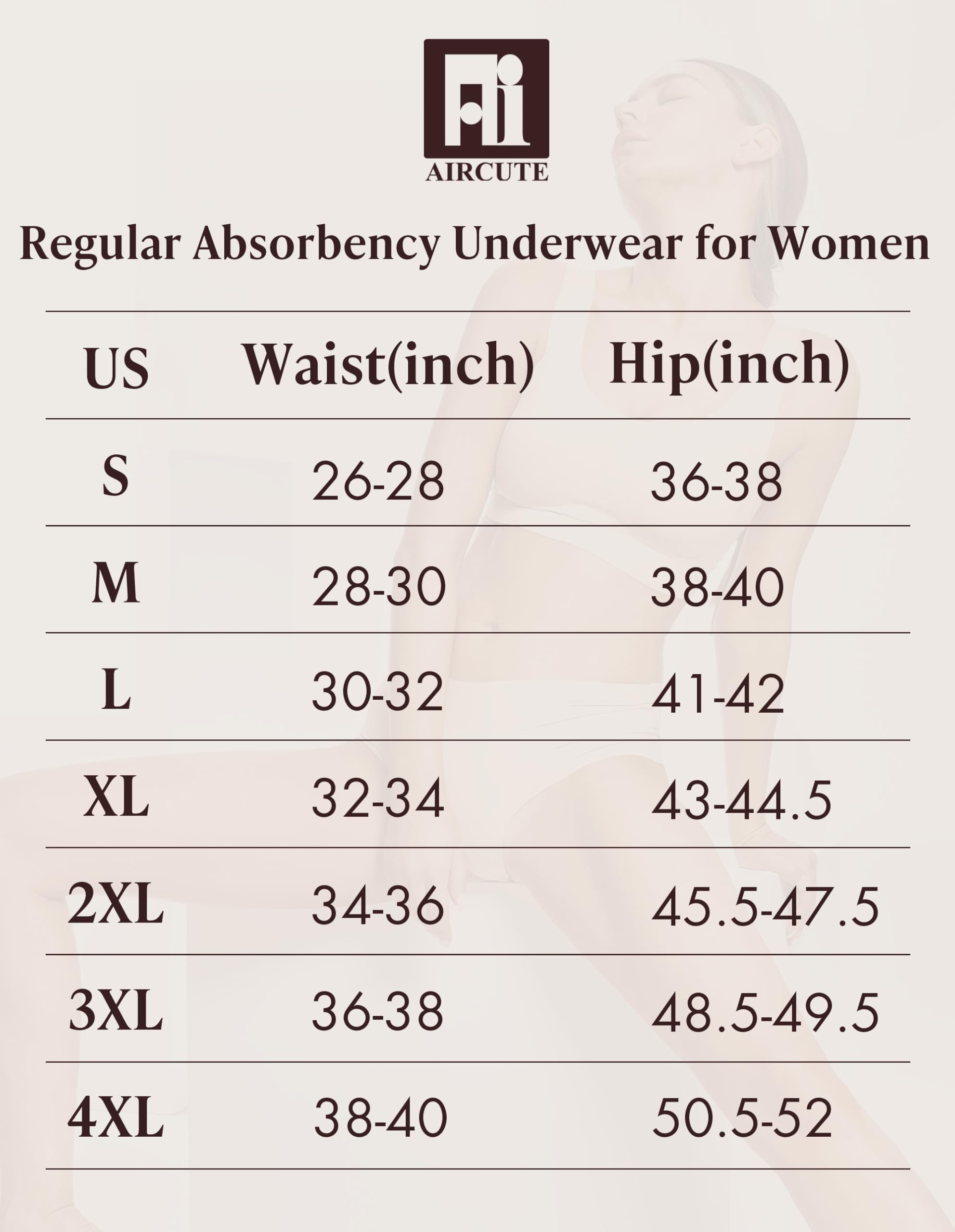 AIRCUTE Waschbare Harninkontinenz-Unterwäsche für Damen, saugfähig, nahtlos, hohe Taille, auslaufsicher, 3er-Pack (Beige-Beige-Blush, Größe S)