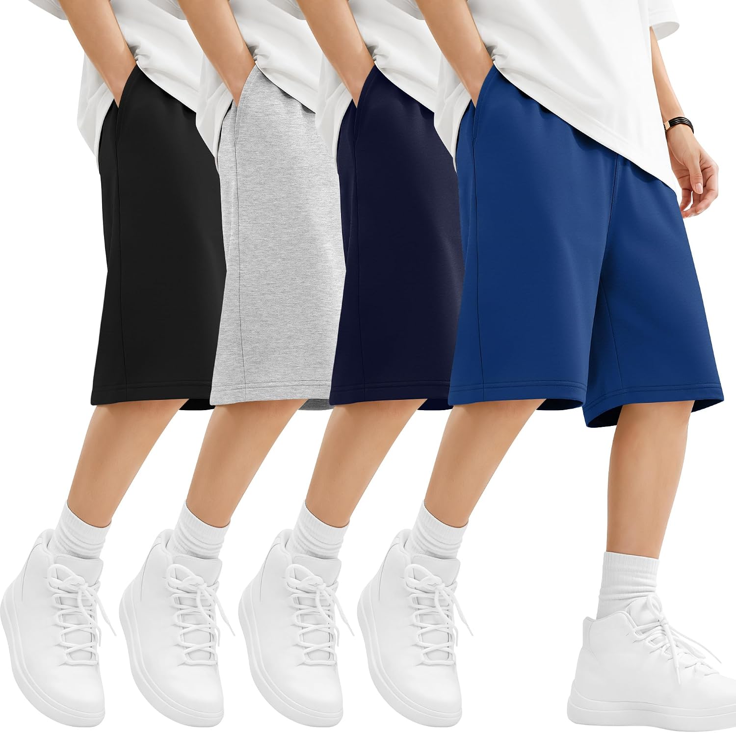 4 Pack Boys Athletic Shorts