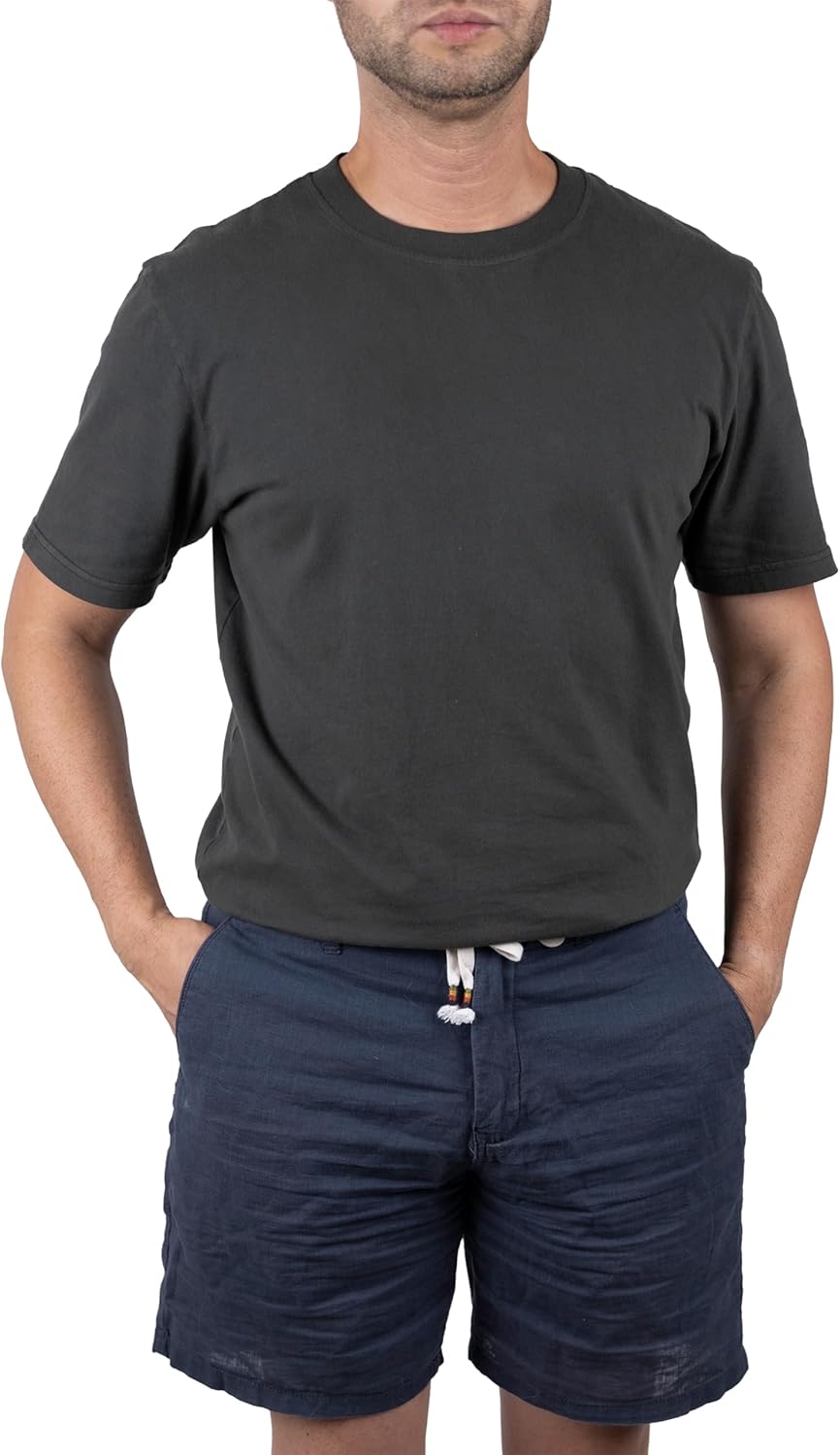 Mens t-Shirts Carbon Brushed, Mens Tshirts Cotton, 100% Organic Cotton, Breathable, Pre-Washed, Designed & Made in Europe