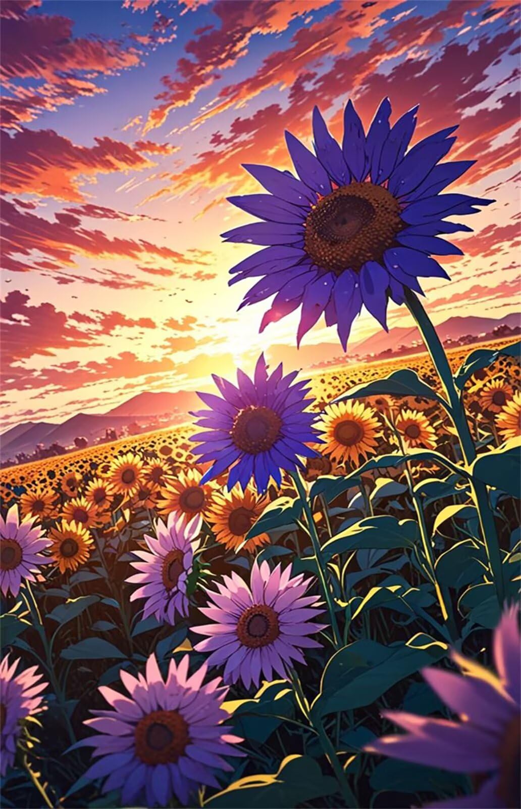 Puzzle 2000 Pezzi Girasole All'Alba Puzzle Classici, Giochi Rilassamento e Intelligence, Puzzles Impossible, Idea Regalo Uomo e Donna