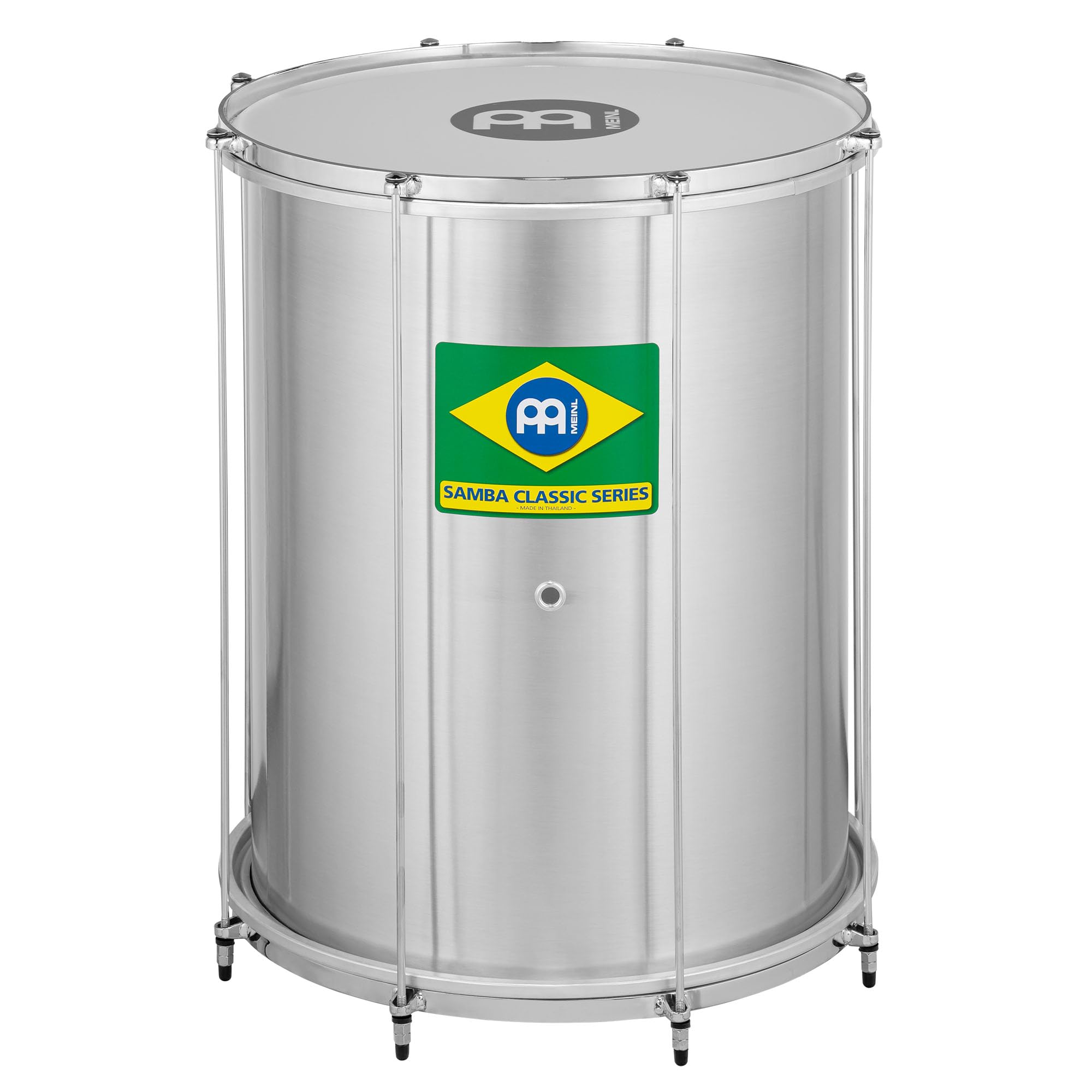 Meinl Percussion Classic Series Surdo - Kleine Samba Trommel - 16 Zoll Durchmesser - 20 Zoll Höhe - Aluminium, Silber (SUC16)