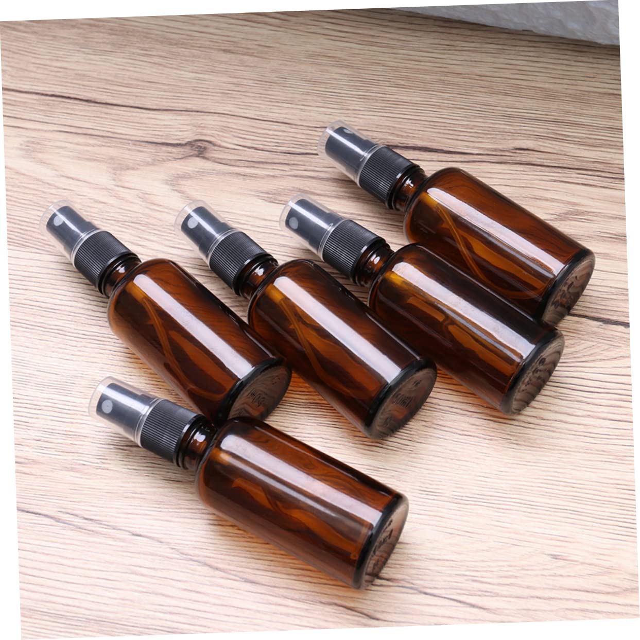 VALICLUD 20pezzi Flacone Spray Vuoto Vetro Bottiglia Spray Portatile da Viaggio per Cosmetici Olio Essenziale Flacone Cosmetico da Viaggio Marrone