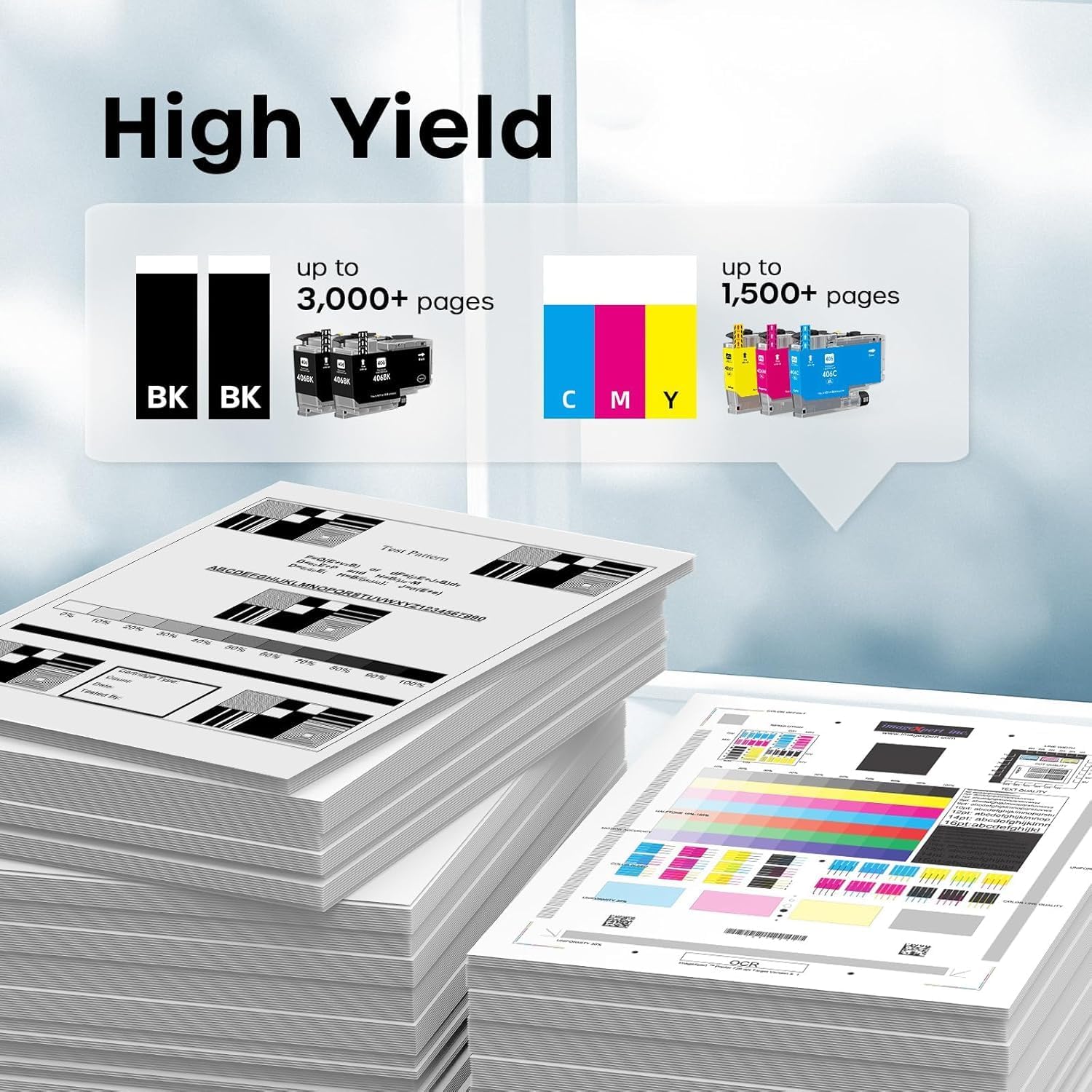 LC406 Ink Cartridges Compatible for Brother LC406 LC406XL LC 406 XL Work for Brother MFC-J4335DW MFC-J5855DW MFC-J4535DW MFC-J6555DW MFC-J6955DW Printer (5 Pack, 2 Black, Cyan, Magenta, Yellow)