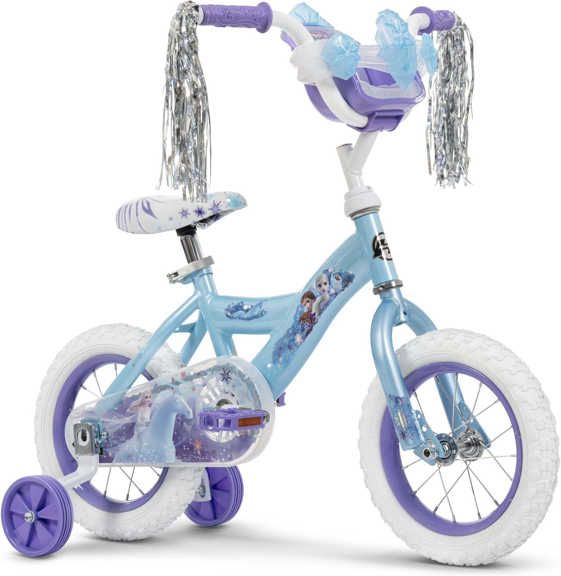 Disney Girls' Bikes, 12/16 Inch Sizes, Ages 3+ Years Old, Disney Princess, Minnie Mouse, Frozen Bicycles, Characters, Removable Training Wheels, Streamers, Easy Assembly, Durable, Safe