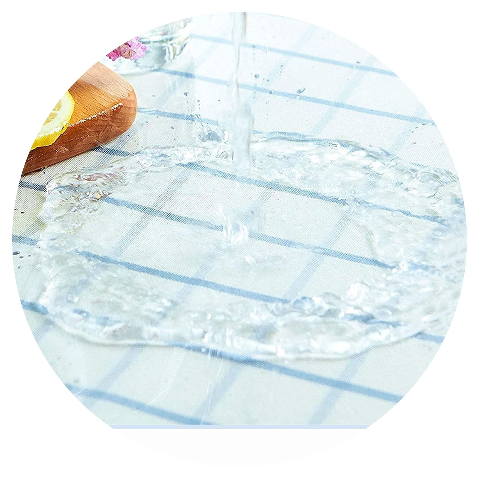 TMGJ Tischdecke Transparent Rund PVC Tischschutz Abwaschbar Wasserdicht Glasklar Folie Tischfolie Schutzfolie,UnterstüTzung Der Anpassung,Kann FüR Restaurantgarten Und Boden(1mm,125cm/50inch)