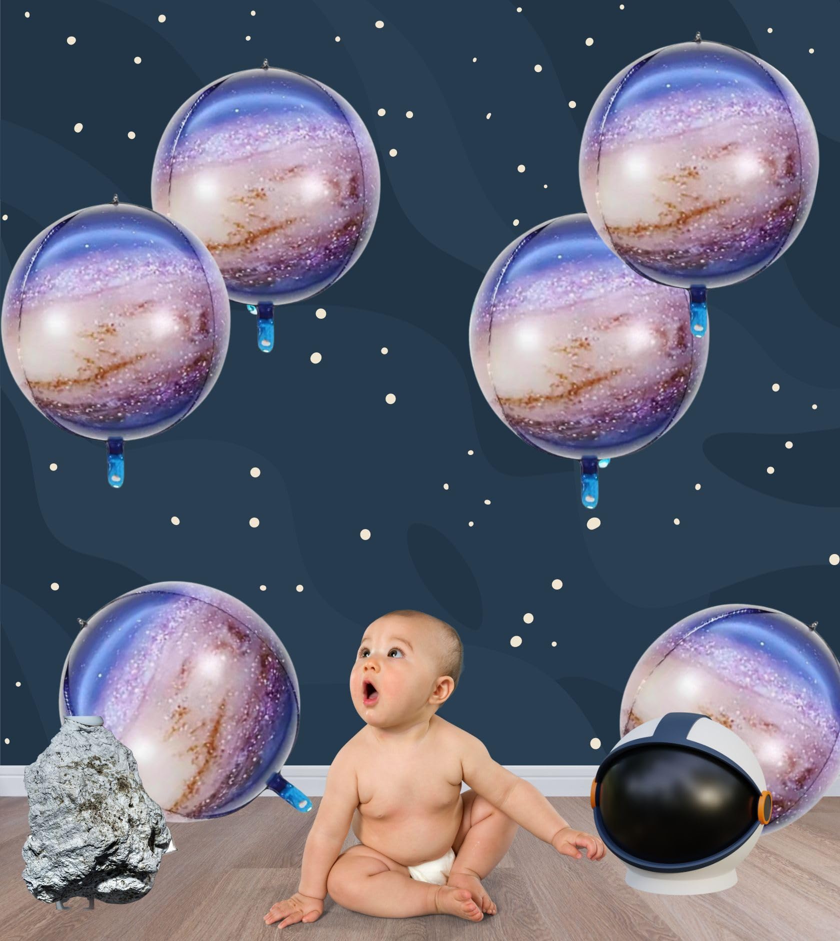 Amazon | cobalt planet 宇宙 バルーン 銀河 6個セット 風船 22インチ