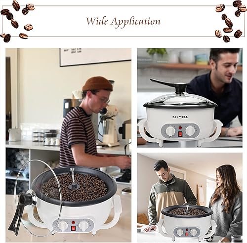 Miniatura 6 de Tostadores de café mejorados para uso doméstico de 110 V, tostadora de café doméstica con temporizador, tostador de granos de café de lotes grandes