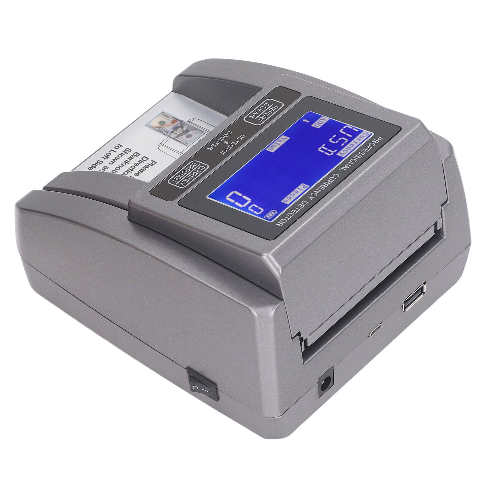 Counterfeit Bill Detector Money Counter Machine With LED Display - 120 ...