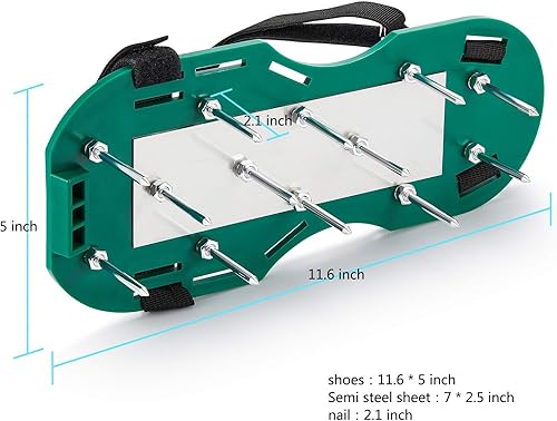 Miniatura 5 de Zapatos aireadores de césped, zapatos aireadores de diseño único con placa de acero inoxidable, instalación gratuita, sandalias de aireación con