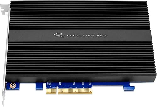Miniatura 4 de OWC Tarjeta adaptadora SSD Accelsior 4M2 PCIe NVMe M.2 de 4 TB compatible con Mac Pro 2019, Mac Pro 2010-2012 y PC Towers