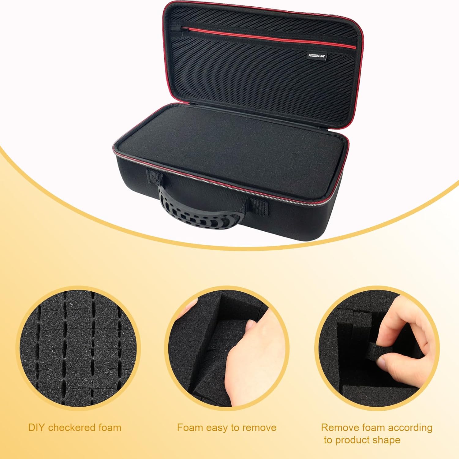 Hard Storage Case with Customizable Foam Insert - Protective EVA Case for Cameras, Gaming Consoles, Precision Instruments and Stethoscopes - Image 4