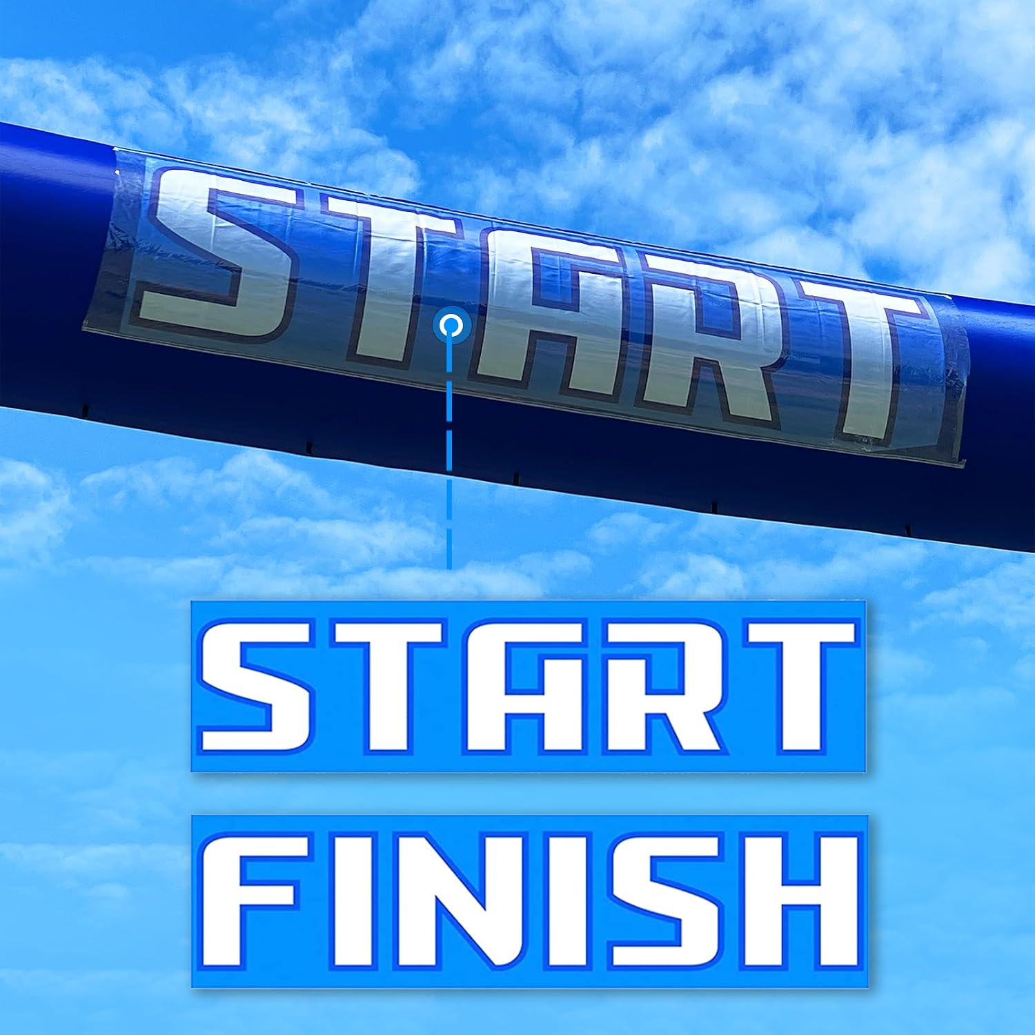 OZIS 26ft Inflatable Arch Start Finish Line Inflatable Archway with Built-in 180W Blower,Hexagon Inflatable Archway Outdoor for Race Outdoor Advertising Commerce（Blue）