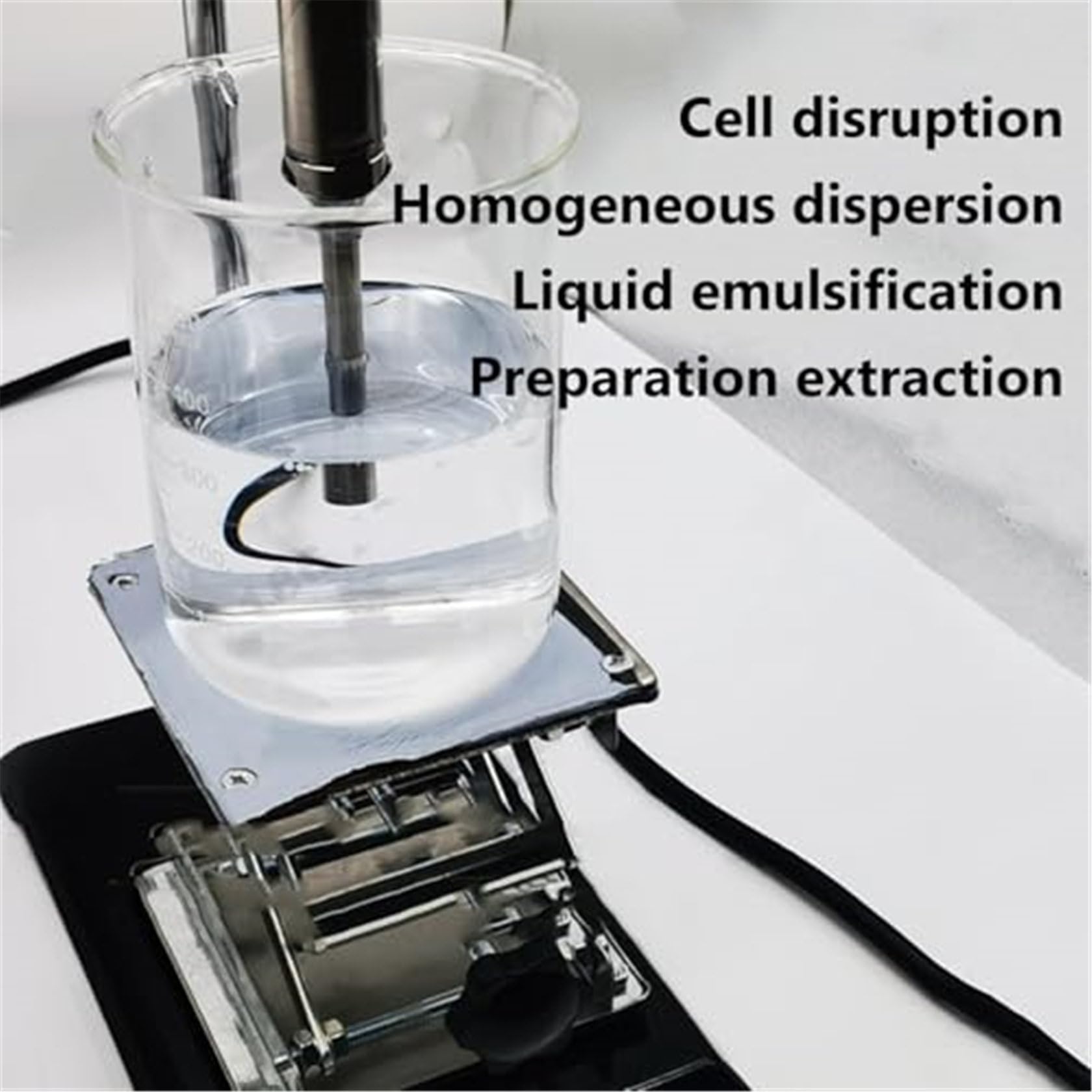 800w Homogenisator Ultraschall, Mini-Zelldisruptor-UltraschallgeräT, Labor-EmulgiergeräT, Digitale Steuerung, 2 Modi, 1-99-Stunden-Timer, FüR Labor 3mmprobe
