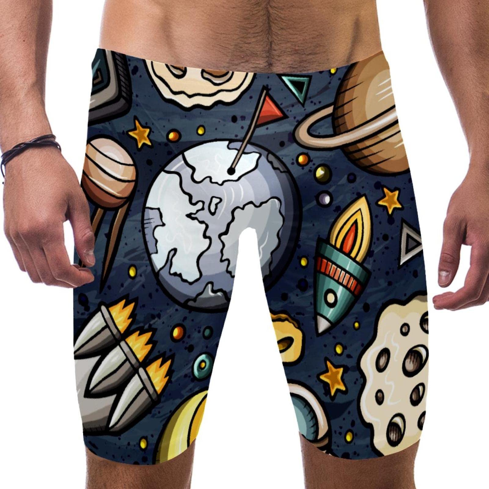 Traje de baño de competición para mejorar la resistencia en piscina con diseño de universo 3XL 7