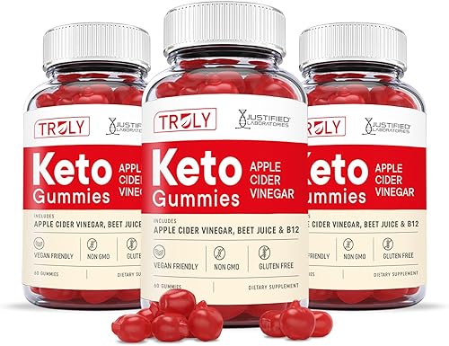 Paquete de 3 gomitas de ACV Truly Keto de 1000 mg con raíz de remolacha de jugo de granada B12 180 gomitas