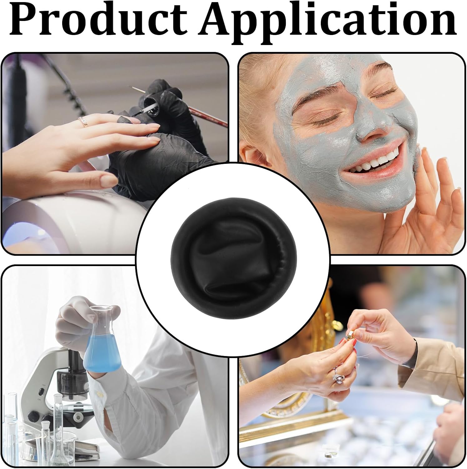400 PCS Finger Cots Black Finger Gloves Disposable Rubber Fingers Protectors Fingers Condoms Covers Sleeves for Handmade Beauty Industrial Repair