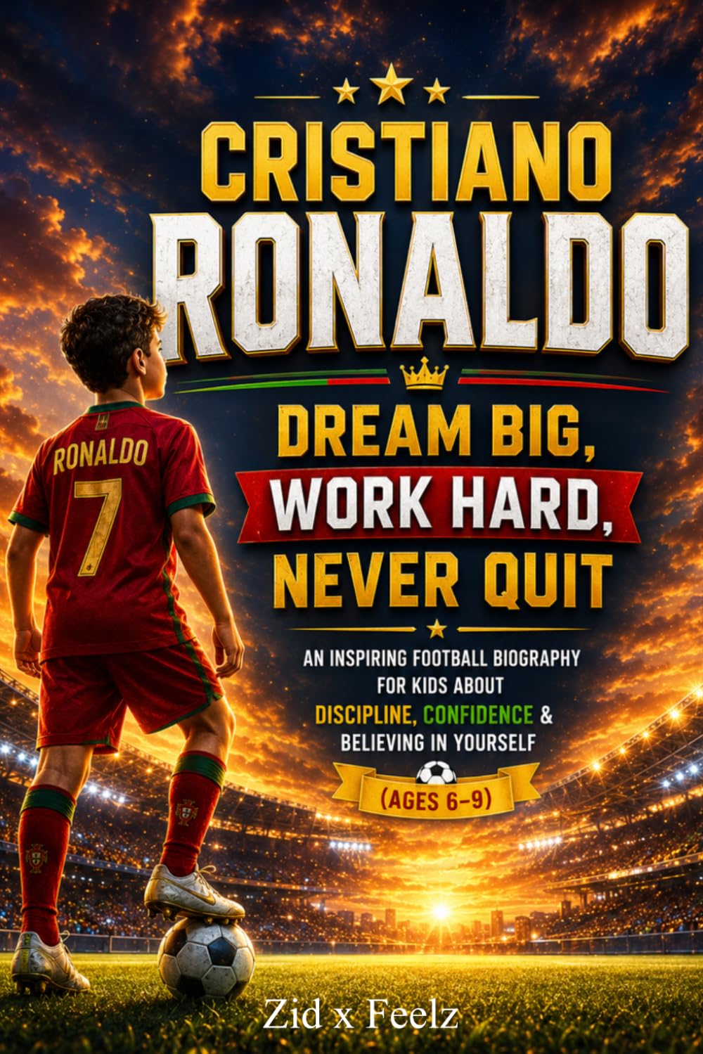 Cristiano Ronaldo: Dream Big, Work Hard, Never Quit: An Inspiring Football Biography for Kids About Discipline, Confidence & Believing in Yourself (Ages 6–9)