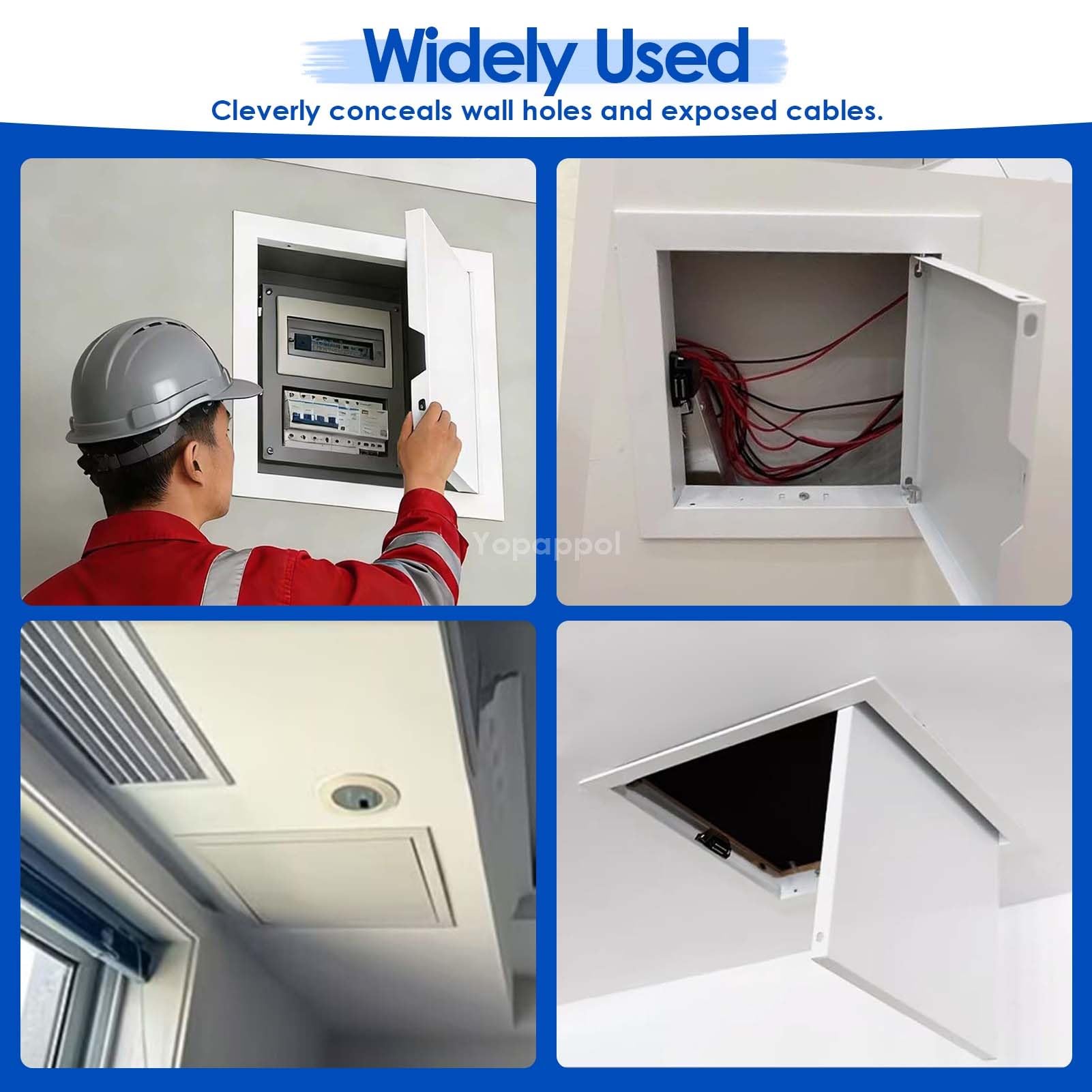 Panel dostępu do instalacji hydraulicznych sufitów z płyt kartonowo-gipsowych Magnetyczne drzwiczki dostępowe ściany Metalowa klapa inspekcyjna, skrzynka licznikowa(16x16in/41x41cm)