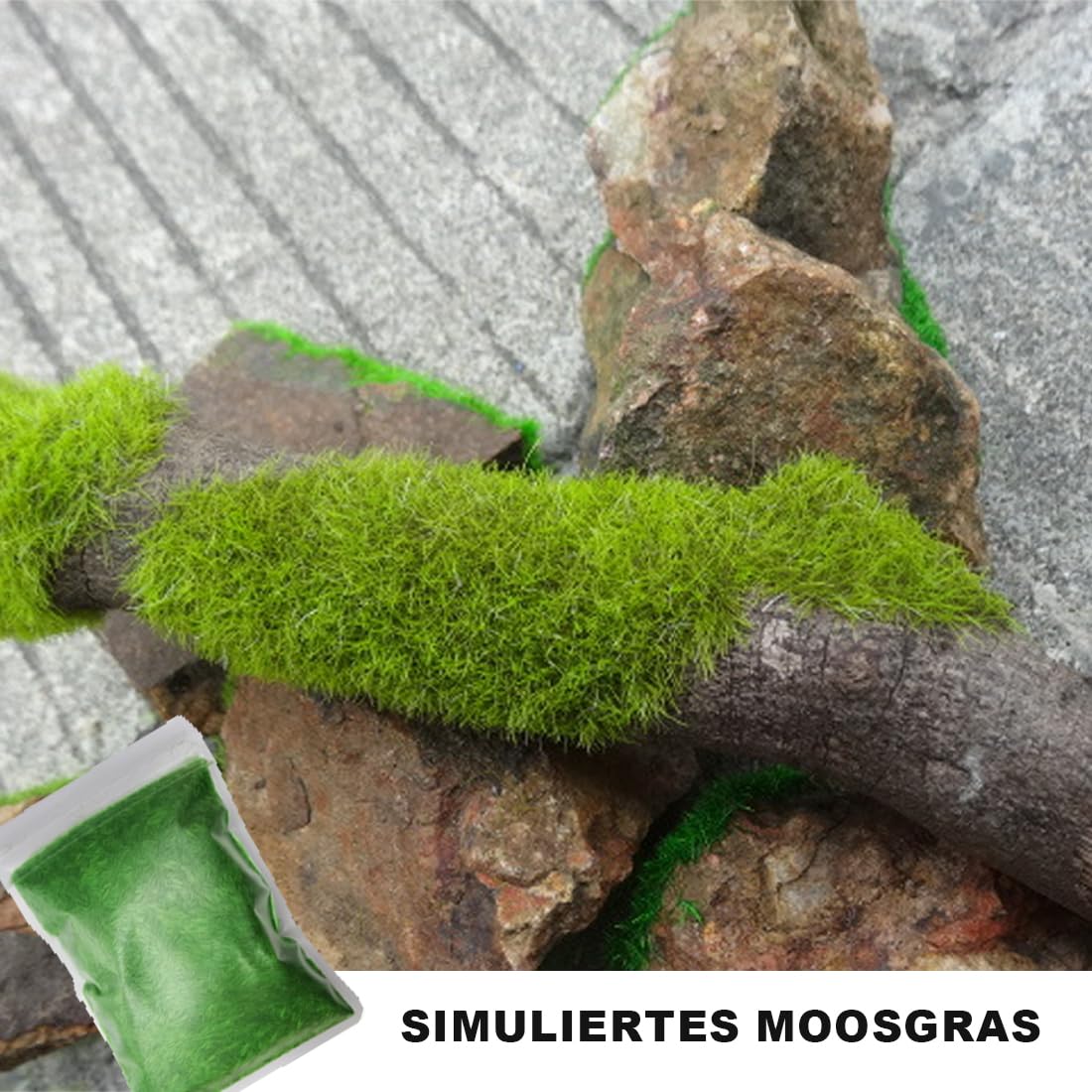 Reccisokz Herbe Statique 3 Couleurs 90g - Fausse Herbe Pour Maquettes Et Modélisme