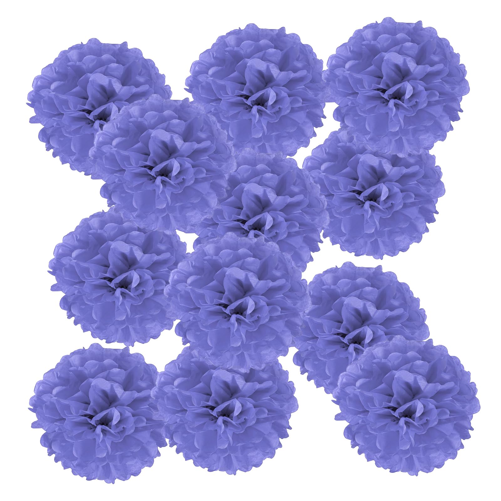 Pompons en papier decoration mariage et fete prenuptiale violette PATIKIL 12pcs