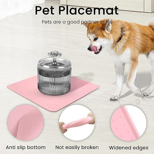 Miniatura 7 de Ptlom Mantel individual para mascotas, para perros y gatos, impermeable, antideslizante, evita el desbordamiento de alimentos y agua, tapete de