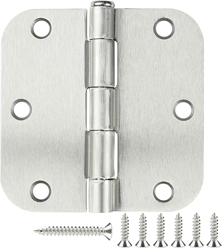 Vista 68 de Bisagras de puerta de latón satinado de 3.5 x 3.5 pulgadas, bisagras de puerta doradas interiores para puertas, paquete de 12 bisagras de puerta