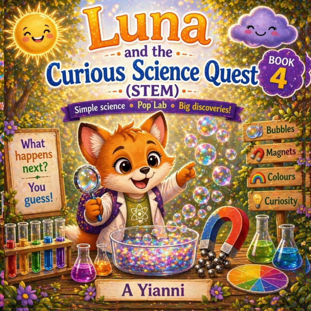 Luna’s Curious Science Quest: A Fun STEM Adventure of Bubbles, Magnets, and Colour Magic (Luna's Little Lessons)